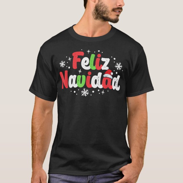 Camiseta Feliz Navidad Matching Family Spanish Christmas Me (Anverso)