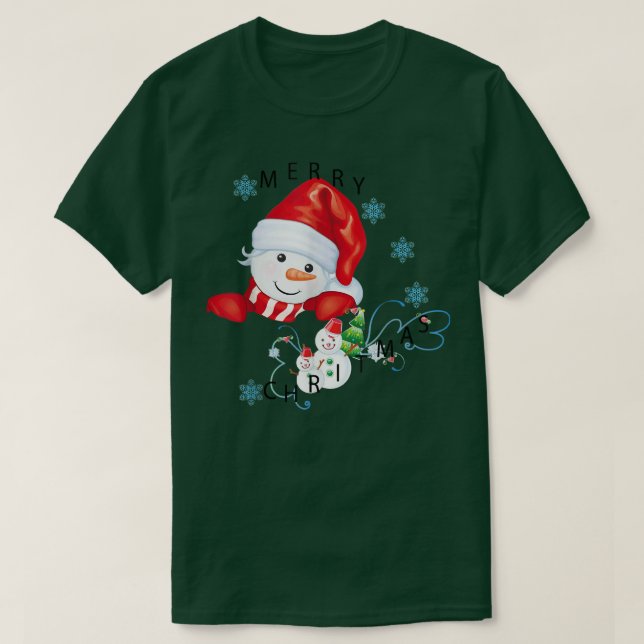 Camiseta Feliz Navidad mejor hombre de nieve, único, hombre (Diseño del anverso)