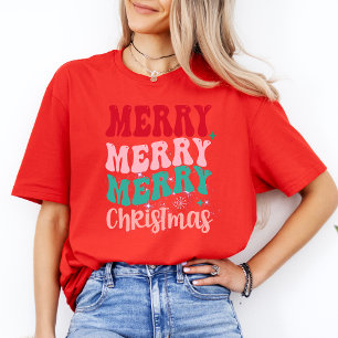 Camiseta Feliz Navidad Modernas mujeres navideñas Navidad D