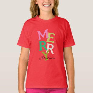 Camiseta Feliz Navidad Moderno Brillante Fiesta