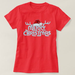Camiseta Feliz Navidad Moderno regalo de moda para la famil