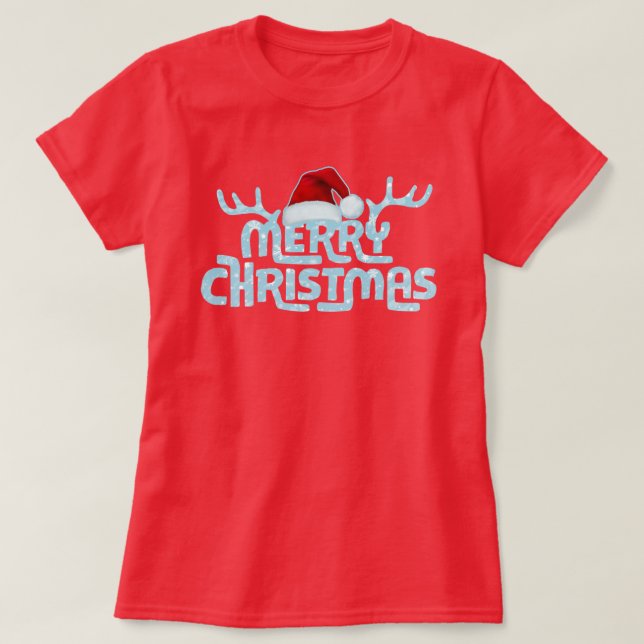 Camiseta Feliz Navidad Moderno regalo de moda para la famil (Diseño del anverso)