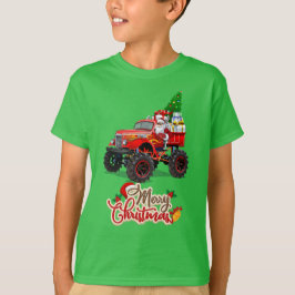 Camiseta Feliz Navidad Monster Camión Toddler Boys Navidad
