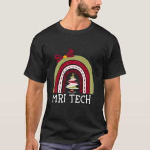 Camiseta Feliz Navidad MRI Tech Rainbow Cute Technist X