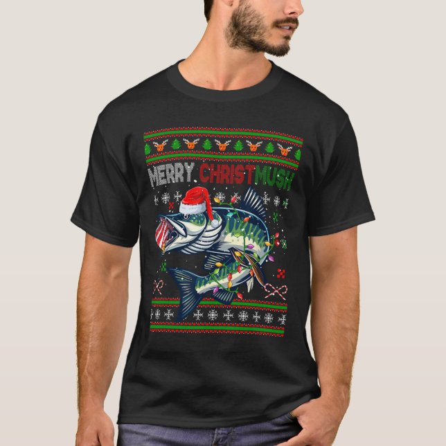 Camiseta Feliz Navidad Musky Santa Musky Xmas Disfraces Fis (Anverso)