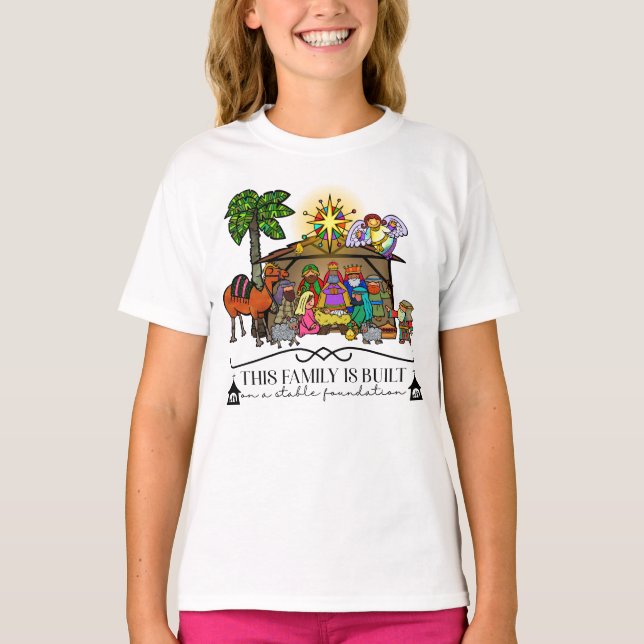 Camiseta Feliz Navidad Natividad Niños (Anverso)