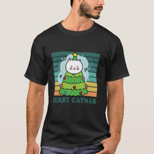 Camiseta Feliz Navidad Navidad Divertido gato virgen Navida