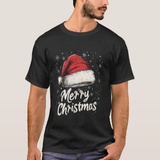 Camiseta Feliz Navidad Navidad Familia Red Santa Hat Xmas