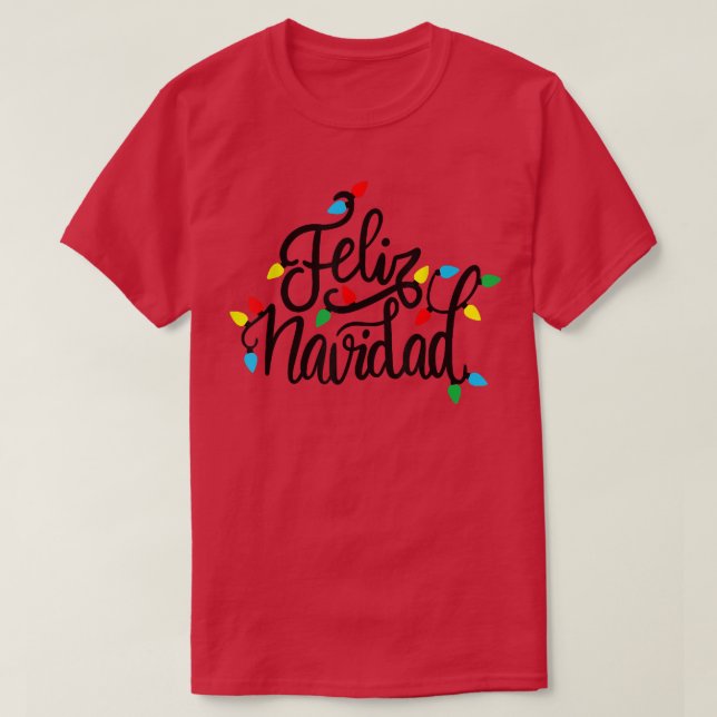 Camiseta Feliz Navidad Navidad ligero navidad (Diseño del anverso)