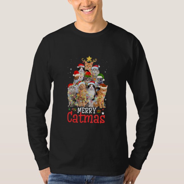 Camiseta Feliz Navidad Navidad Navidad Navidad Gracioso Cat (Anverso)