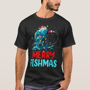 Camiseta Feliz Navidad Navidad navideño pescador
