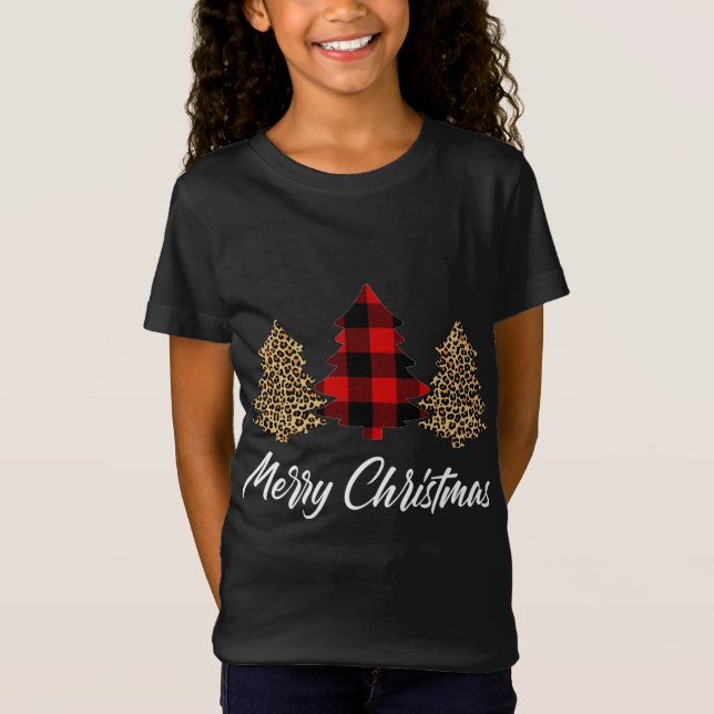Camiseta Feliz Navidad, Navidades de búfalo leopardo se met (Anverso)