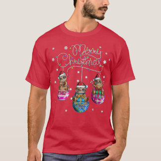 Camiseta Feliz Navidad Navidades de eslogan Ball Motif Chri