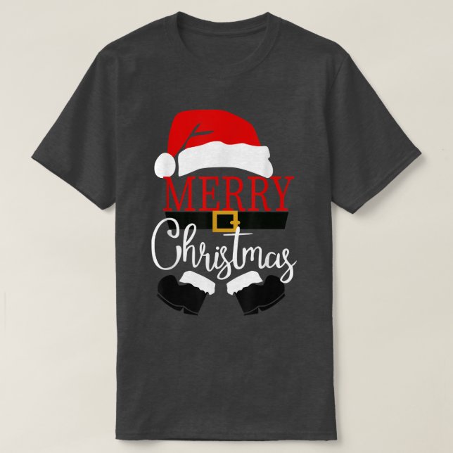 Camiseta Feliz Navidad Navidades de Santa Claus iluminan a  (Diseño del anverso)