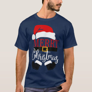 Camiseta Feliz Navidad Navidades de Santa Claus iluminan a