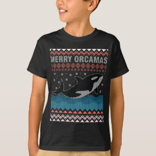 Camiseta Feliz Navidad. Navidades feos de ballena asesina d