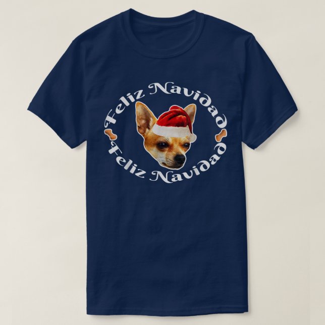 Camiseta Feliz Navidad: Navidades feos sudan Chihuahua San (Diseño del anverso)