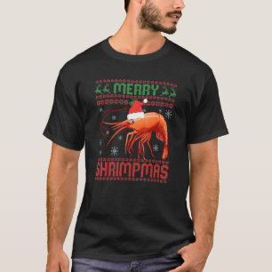 Camiseta Feliz navidad Navidades feos y graciosos camarones