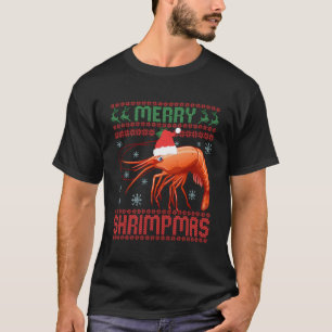 Camiseta Feliz navidad Navidades feos y graciosos camarones