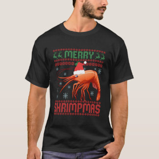 Camiseta Feliz navidad Navidades feos y graciosos camarones