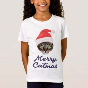 Camiseta Feliz Navidad, Navidades Invitación a Gato Santa h