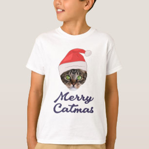 Camiseta Feliz Navidad, Navidades Invitación a Gato Santa h