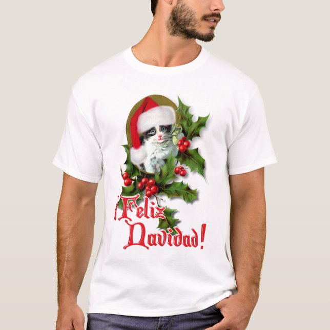 Camiseta Feliz Navidad - Navidades Kitten (Anverso)