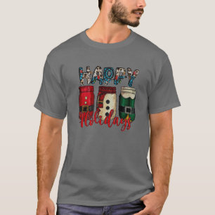 Camiseta Feliz Navidad navideño botella leopardo Gemstone T