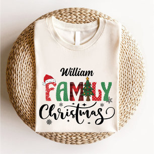 Camiseta Feliz Navidad, nombre de familia que coincide con 