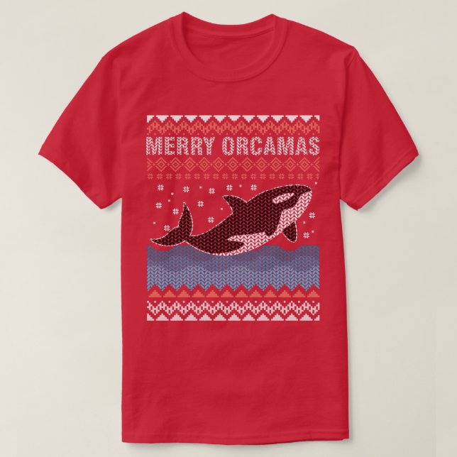 Camiseta Feliz Navidad Orca Ballenas feas Navidades como ni (Diseño del anverso)
