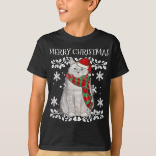 Camiseta Feliz Navidad Ornamento Ragdoll Cat Navidad Santa