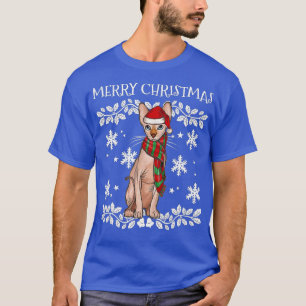 Camiseta Feliz Navidad Ornamento Sfinx Cat Navidad Santa-gi