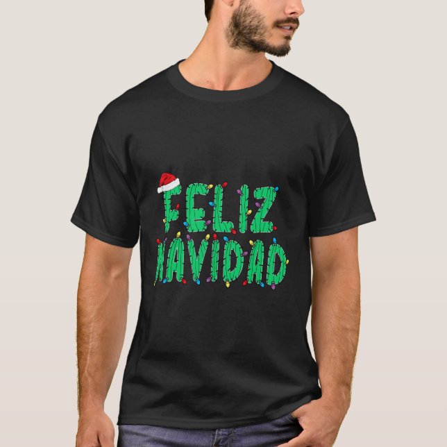 Camiseta Feliz Navidad Pajamas Santa Cactus Español C (Anverso)
