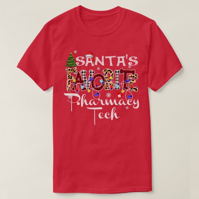 Camiseta Feliz Navidad, Papá Noel, farmacia favorita Xma (Diseño del anverso)