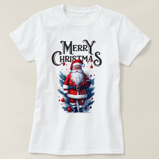 Camiseta Feliz Navidad Papá Noel Pajama (Diseño del anverso)
