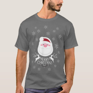 Camiseta Feliz Navidad Papá Noel Reno Snowflak