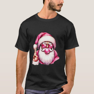Camiseta Feliz Navidad, Papá Noel Rosa, Papá Noel, Papá Noe