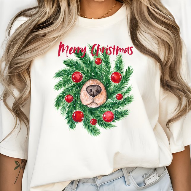 Camiseta Feliz Navidad para la madre del perro, madre moder (Merry Christmas for Dog Mom)