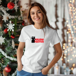 Camiseta Feliz Navidad para mamás felinas divertida camiset