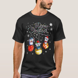 Camiseta Feliz Navidad Penguin Holidays Navidades Balls X