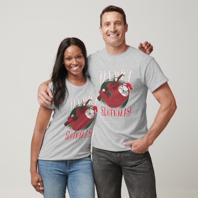 Camiseta Feliz Navidad Perezoso (Unisexo)