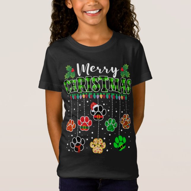 Camiseta Feliz Navidad Perro Búfalo Jugado Verde Feo Navida (Anverso)