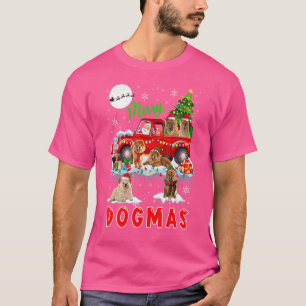 Camiseta Feliz Navidad Perro Santa Cargando Chow Escoge