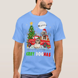 Camiseta Feliz Navidad Perro Santa Elf Shih Tzus En La Reco