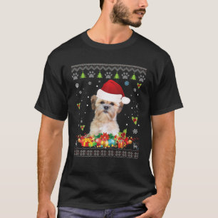 Camiseta Feliz Navidad Perro Shichon Sueño dulce Santa Cla