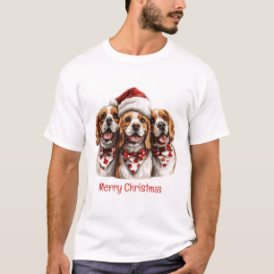 Camiseta Feliz Navidad Perros Beagle