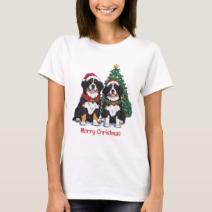 Camiseta Feliz Navidad Perros de Montaña de Berna