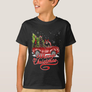 Camiseta Feliz Navidad Perros Doberman Enamorados de los re
