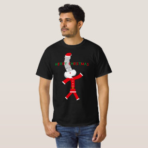 Camiseta Feliz navidad personaje rojo verde santa claus