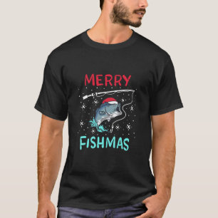 Camiseta Feliz Navidad Pescado Gracioso Regalo De Pescado P